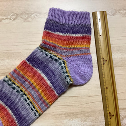 オパール毛糸の靴下　手編み　#3 4枚目の画像