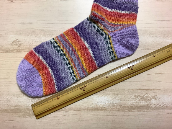 オパール毛糸の靴下　手編み　#3 3枚目の画像
