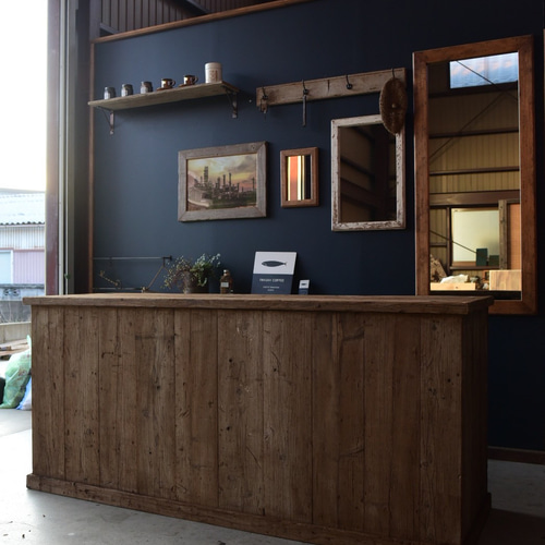 古材カウンター ロースタイル サイズオーダー品 その他家具 オーダー