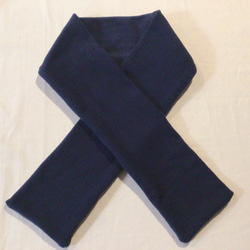 兒童圍巾男孩海軍藍色抓絨圍巾考試 第2張的照片