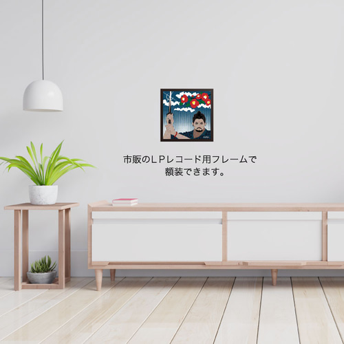 レコードジャケット風アート【レコード盤なし】幕末心中立てブルース_