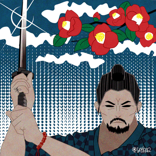 レコードジャケット風アート【レコード盤なし】幕末心中立てブルース_