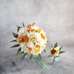 ブーケ セット オレンジ オレンジ（橙） ブーケ のおすすめ人気通販｜Creema(クリーマ
