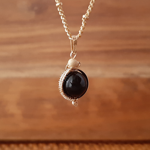 再販】モリオン(黒水晶)の14kgf製ペンダントトップ ring ペンダント