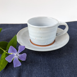 白いコーヒーカップ＆ソーサー 【手仕事 和 陶器 民藝】 ティーカップ