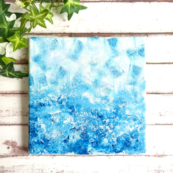 原画】抽象画 夏の絵 絵画 キャンバス アクリル画