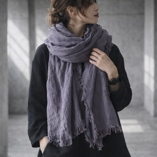 リネンの経年変化を楽しもう／ベルギーリネンストール／切りっぱなし