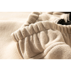 スウェットパンツ　暖かい中厚綿麻パンツ　ロングパンツ　起毛裏地　ゆとり　ベージュ　M-XL#L110BE 5枚目の画像