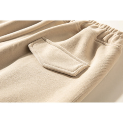 スウェットパンツ　暖かい中厚綿麻パンツ　ロングパンツ　起毛裏地　ゆとり　ベージュ　M-XL#L110BE 6枚目の画像