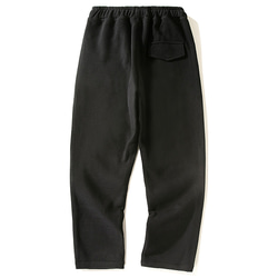 スウェットパンツ　暖かい中厚綿麻パンツ　ロングパンツ　起毛裏地　ゆとり　ブラック　M-XL#L110BK 2枚目の画像