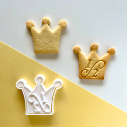 【クッキー型】王冠　ハーフバースデーに使えるスタンプ付き 5枚目の画像