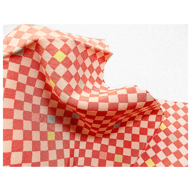 半衿（バイヤス市松）（ピンク色）