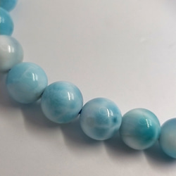 高品質 Larimar 手鍊 [BPnHA] 愛與和平念珠 8 毫米 多明尼加共和國製造 第6張的照片