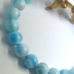 高品質 Larimar 手鍊 [BPnHA] 愛與和平念珠 8 毫米 多明尼加共和國製造 第9張的照片