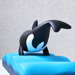 シャチ シャチ 手作り 小さな木彫り 癒しの観賞用クジラの彫刻 4枚目の画像