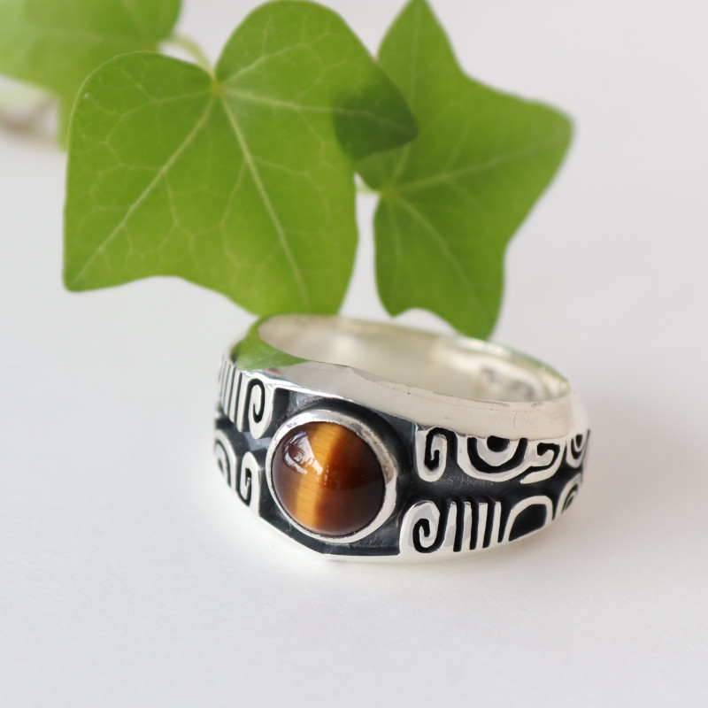 タイガーアイ シルバー925 リング 25号 ■送料無料■
