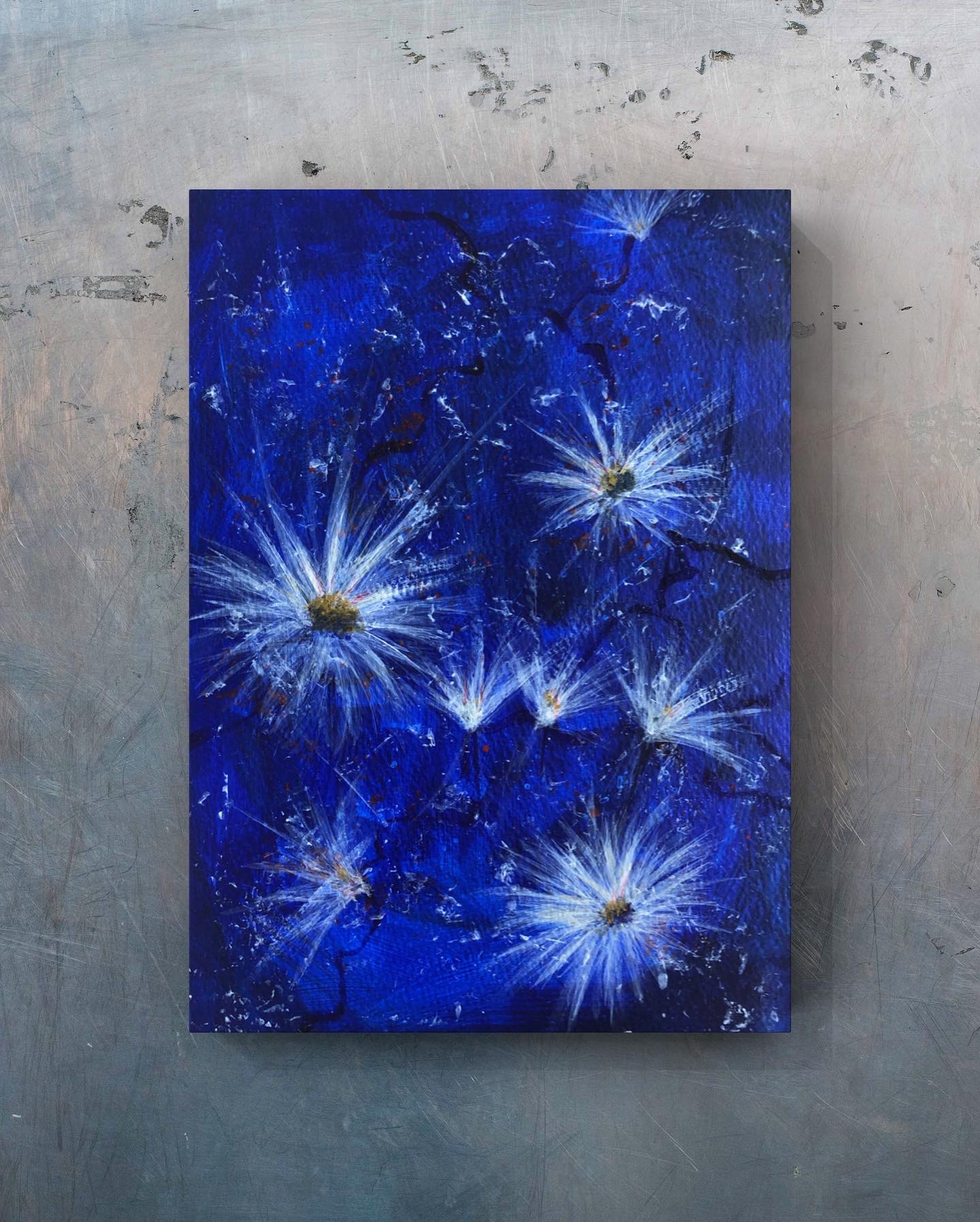 【原画】アクリル画　「板付き」 足掻く】-アクリル画・原画- 絵画 PaQ PaQ(paku paku) 通販 14780832