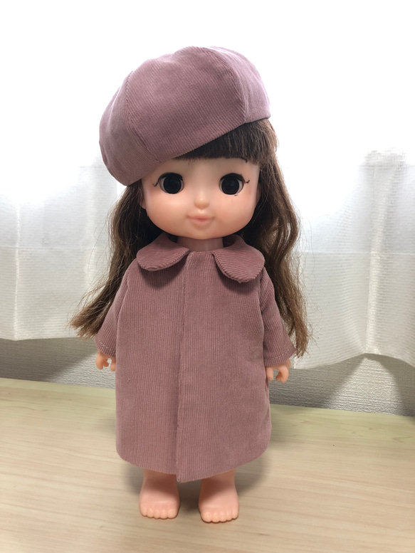 お人形帽子　ベレー帽　ピンク　ソランちゃん 1枚目の画像