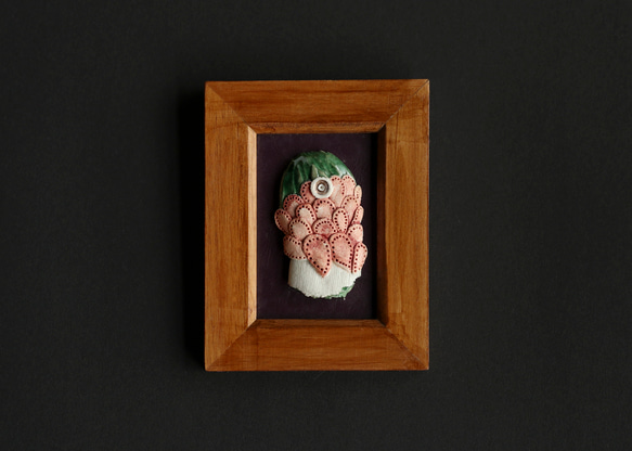 額入りブローチ ひとつ目 ブローチ ヤキモノノカザリ 通販 14781204