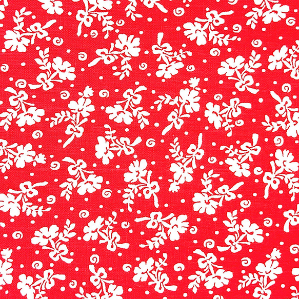 スケア生地【50×110cm】 花柄 クリスマス 白い花  生地 スケア 4枚目の画像