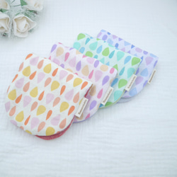 ふわもこハンカチ｜しずく-Raindrop-｜S・10×20cm｜ガーゼハンカチ｜敏感肌｜プチギフト｜誕生日 1枚目の画像