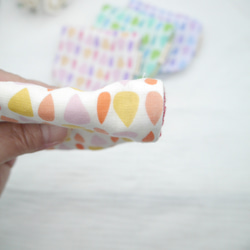 ふわもこハンカチ｜しずく-Raindrop-｜S・10×20cm｜ガーゼハンカチ｜敏感肌｜プチギフト｜誕生日 6枚目の画像