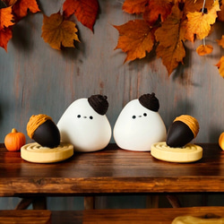 どんぐりコロコロシマエナガ その他置物 つぶ屋 通販 14781552｜Creema