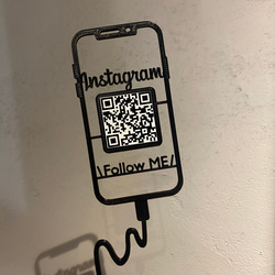 『instagram（インスタグラム）　-QRコード 貼り付けスタンド-』_サイン/看板/プレート/案内板_020 4枚目の画像