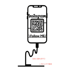 『instagram（インスタグラム）　-QRコード 貼り付けスタンド-』_サイン/看板/プレート/案内板_020 9枚目の画像