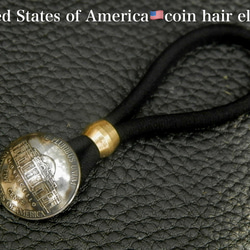 ＃H218 USA Coin Hair Elastic 2枚目の画像
