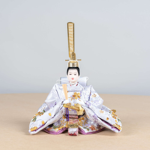 ことのひな人形（3H-0100）（はな）麻の葉 ｜円ケース｜コンパクトな