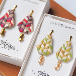 【Holiday tree】刺繍耳飾り　ホットチョコレート 5枚目の画像