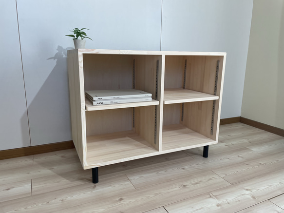 ハンドメイド木工細工可動飾り棚