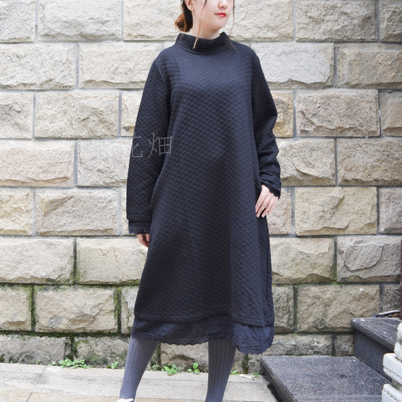キルティング ワンピース キルティング ドレス 中綿 ワンピース 冬