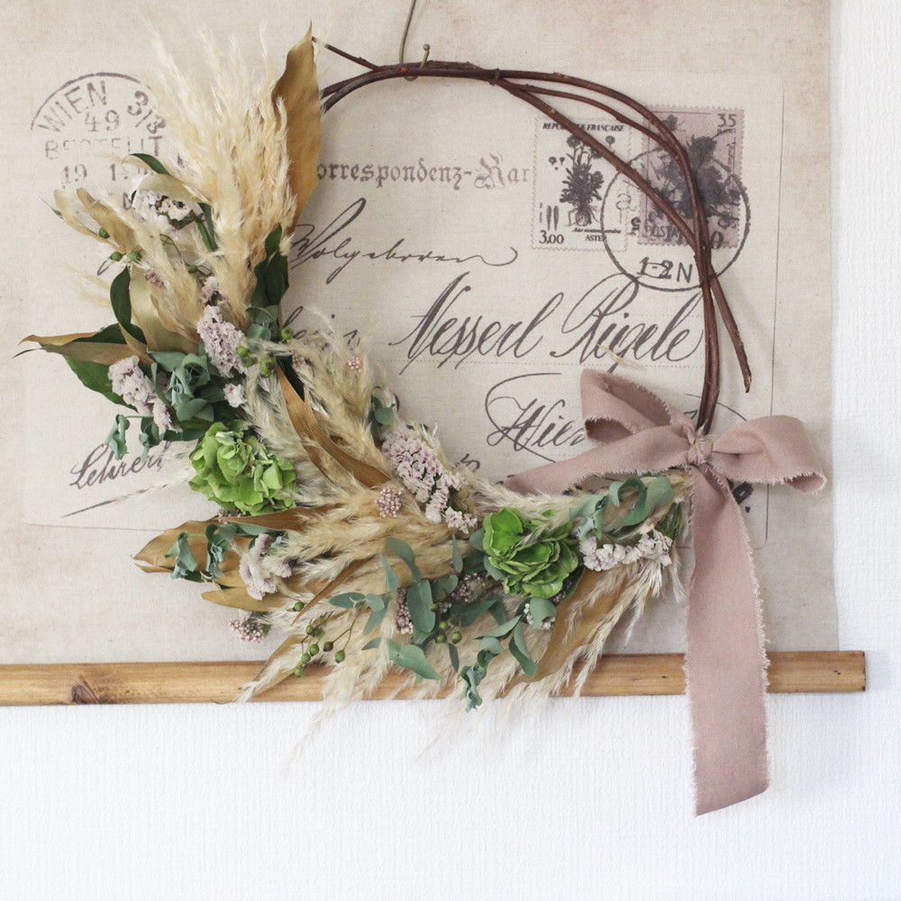 パンパスドライフラワーリース 5,925円