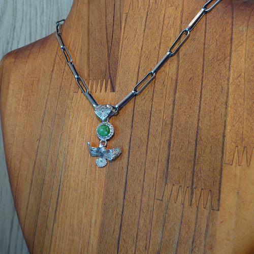 シルバー950:イーグル,ターコイズ ペンダントトップ ペンダントトップ