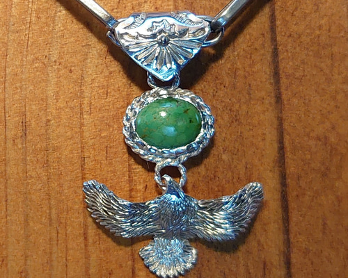 シルバー950:イーグル,ターコイズ ペンダントトップ ペンダントトップ