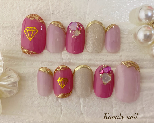 【オーダー】ピンクネイルチップ a0951193edd38a266b78226dc9336f