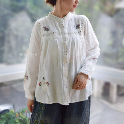 cccmalie シーマリー 刺繍ブラウス ホワイト cccmalie シーマリー 刺繍ブラウス ホワイト cccmalie シーマリー 刺繍