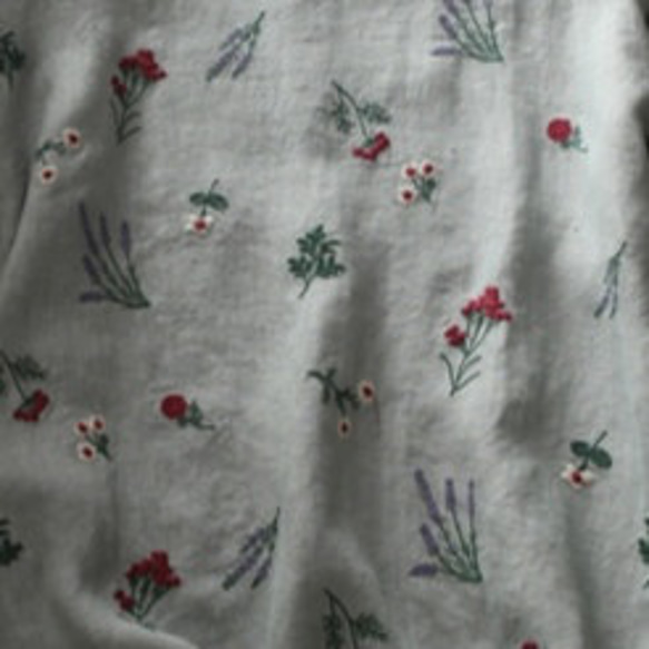 綿麻100% シャツ リネンシャツ 長袖 シャツ ブラウス 白 花柄 ブラウス 刺繍 シャツ レディース 柄 シャツ 11枚目の画像