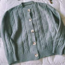 ニットセーターコートカーディガン 暖かく~厚手セーター~純色 6枚目の画像