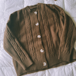 ニットセーターコートカーディガン 暖かく~厚手セーター~純色 4枚目の画像