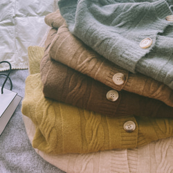 ニットセーターコートカーディガン 暖かく~厚手セーター~純色 9枚目の画像
