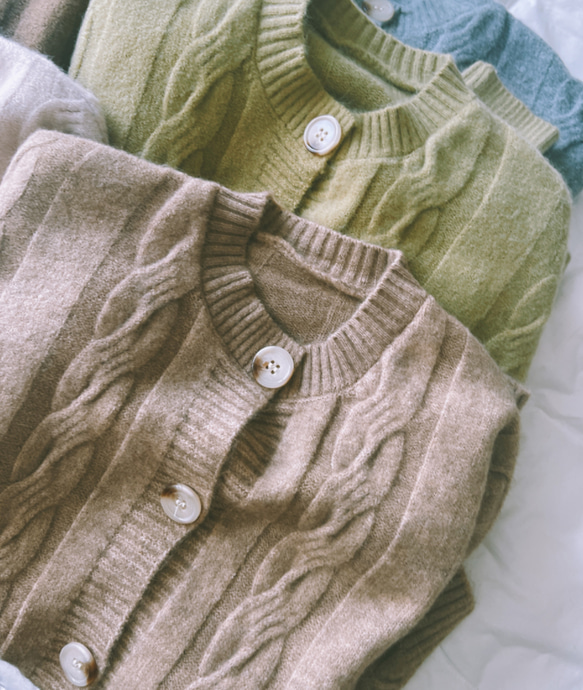 ニットセーターコートカーディガン 暖かく~厚手セーター~純色 8枚目の画像