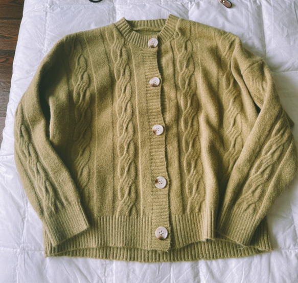 ニットセーターコートカーディガン 暖かく~厚手セーター~純色 3枚目の画像
