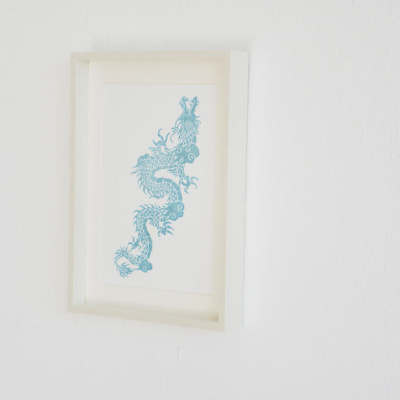 青龍の活版画１点もの（額入り）龍とご縁のある方、龍とのご縁を深めたい方へ 5枚目の画像