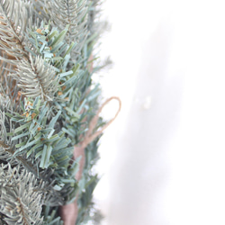 『Creema限定』「送料無料」壁に掛けるクリスマスツリー（ミニタイプ ホワイト＆シルバー系）リースタイプ 9枚目の画像