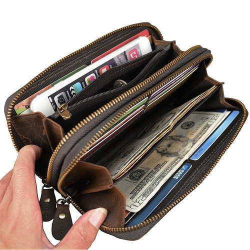 メンズ 長財布 本革 セカンドバッグ カード24枚収納 本革 ラウンド