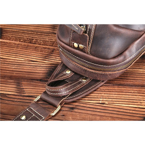 ボディバッグ 本革 メンズ レトロ お洒落 レザー 斜めがけバッグ 大容量 お洒落 ワンショルダーバッグ 自転車鞄 かっこいい 左利き 右利き 折傘 水筒など収納 ボディバッグ 本革 メンズ レトロ お洒落 レザー 斜めがけバッグ 大