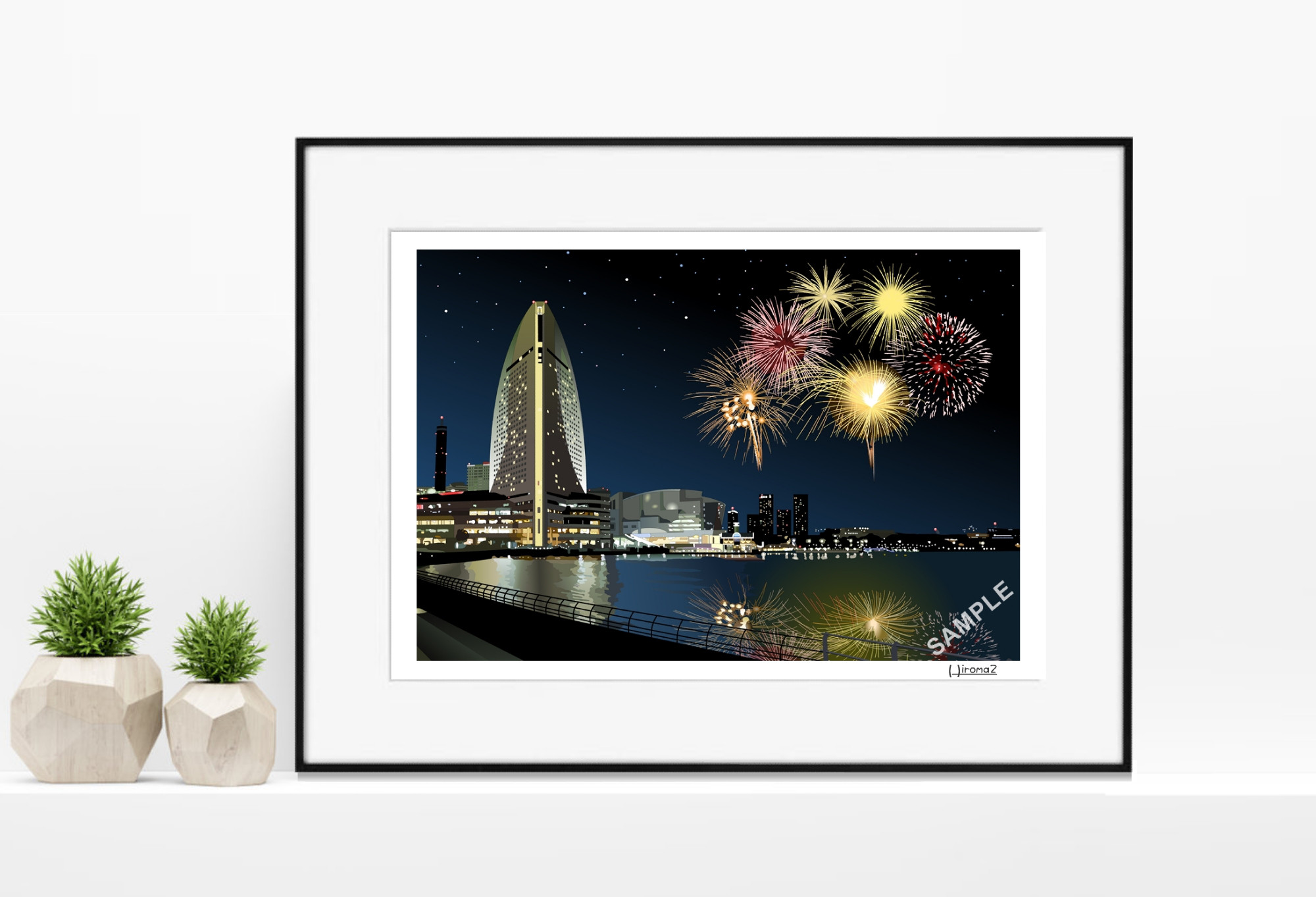 立体絵画の「三冠花火」 立体絵画の「三冠花火」 立体絵画の「三